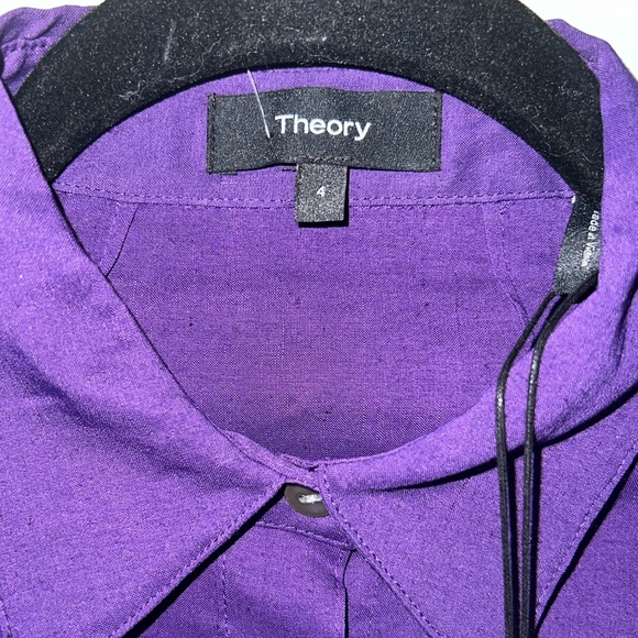 NWT Theory Dress Amethyst Purple Linen - Picture 7 of 10
